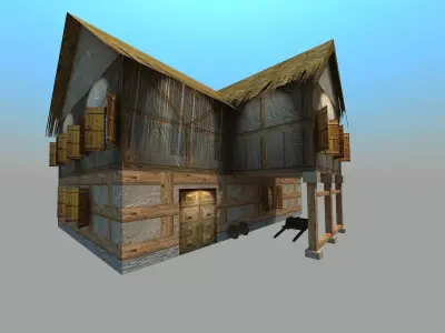 Medieval house - Low poly Low-poly 3D model
