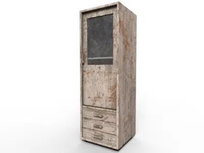 Old Modern Furniture 3D Model Terror Low-poly 3D model 2