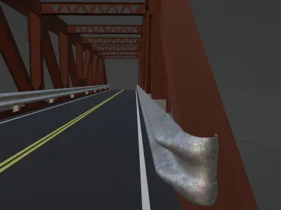 Magnificent Rustic Truss Bridge 3D model