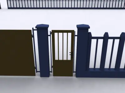 fence gate door 3D model