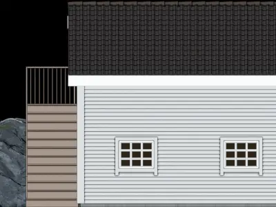 Double garage  3D model