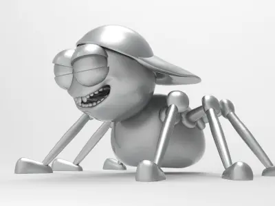Cute Spider Robot Character 3D print model