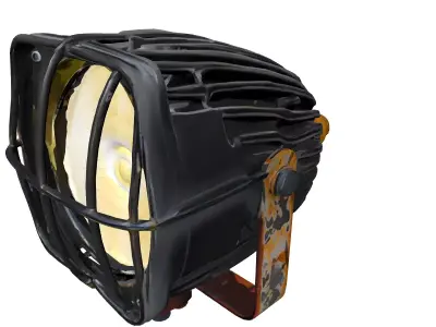 Rugged Industrial LED Floodlight Low-poly 3D model
