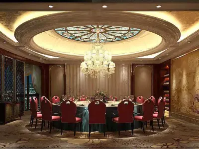Business Restaurant - Coffee - Banquet  49 3D model
