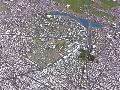 Coimbatore - 3D City Model Low-poly 3D model