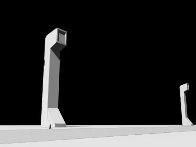 Megastructure Exposed Sector World of Blame by Tsutomu Nihei Low-poly 3D model