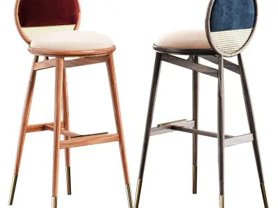 Bar chair dean Low-poly 3D model