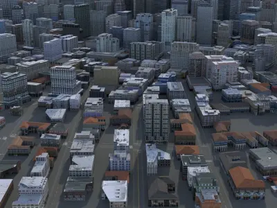 City 70 Low-poly 3D model