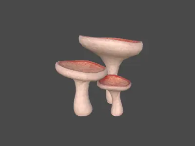 Fantasy Mushroom J11 Realistic - Scene Backdrop Design Low-poly 3D model