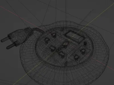 Curved Extension Box Low-poly 3D model