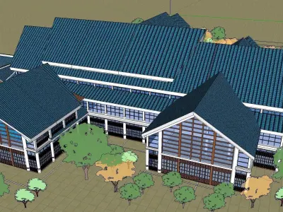 vacation spot-Resort-Fashion Leisure Hotel-0124 3D model