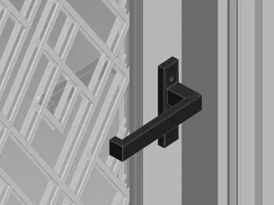 Modern interior door 3D model purchase