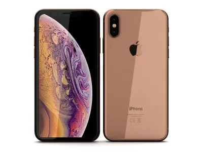 Apple iPhone XS Gold Low-poly 3D model
