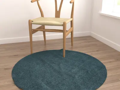 Round Rug Set 281 3D model