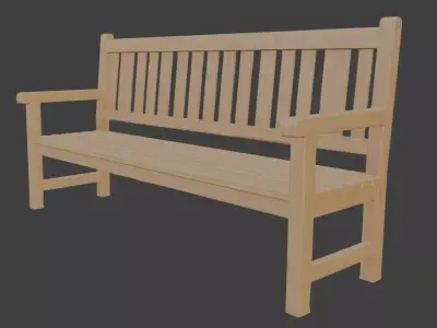 Classic Park Bench 3D Model 3D model buy