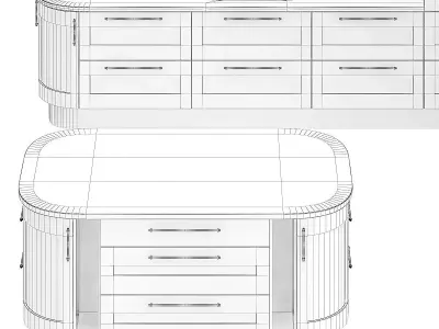 Kitchen Furniture Set 1 3D model
