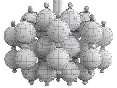 Kinkeldey Chandelier Satin Glass Lamp Low-poly 3D model