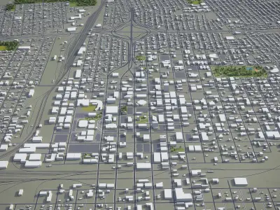 Amarillo - City 3D Model Low-poly 3D model