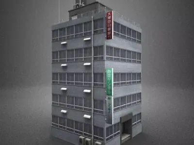Japan building 19 model in Lightwave 3D 3D model