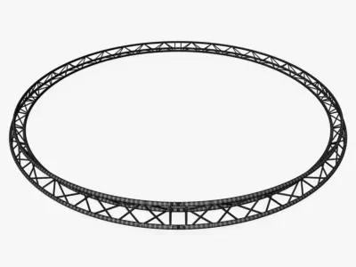 Circle Triangular Truss Full diameter 600cm 3D print model