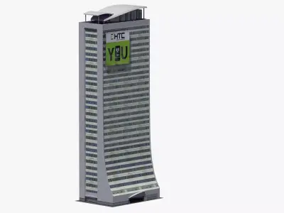 Skyscraper Building Low-poly 3D model