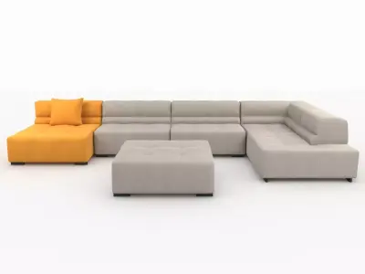 Tufty Time sofa by bb Italia 3D model