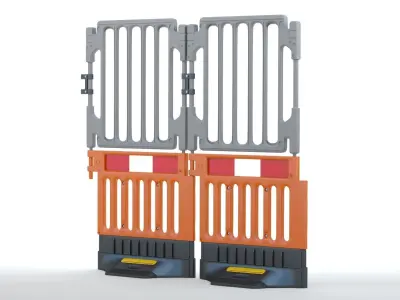 Plastic Construction Barrier 3D model
