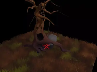 A Creepy Stylized Tree named Serpentine Sentinel 3D model