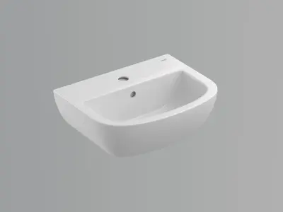 Bau Wall hung Basin 45 Set 3D model