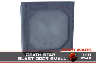 Death Star Blast Door small - 1-18 scale Kenner-Hasbro 3D print model