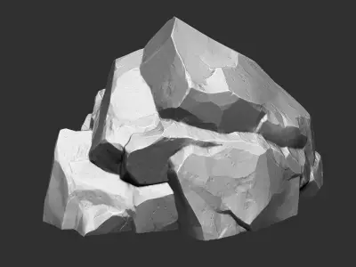 3D Mountain rock Zbrush sculpt 3D model