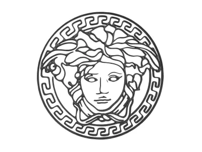 Gianni Versace Logo v1 001 Free 3D model