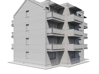 Residential building V2 3D model