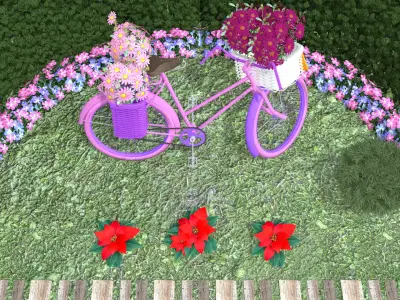Garden Bicycle 50s 3D model