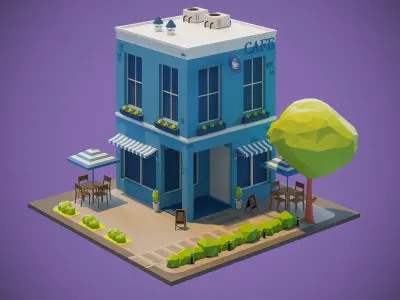 Houses Low-Poly Packs 3D model