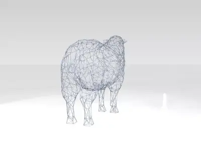 Sheep Wireframe 3D model