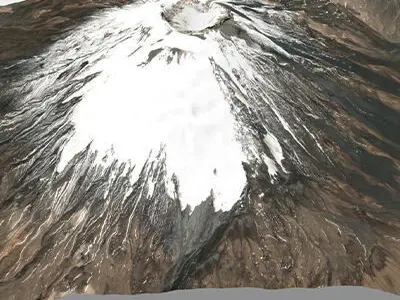 Mountain landscape Volcano Parinacota Bolivia and Chile 3D model