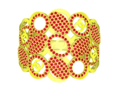 Luxury Floral Cluster Ring 3D Model 6288 3D print model