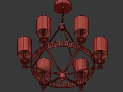 Elk chandelier 5 3D model