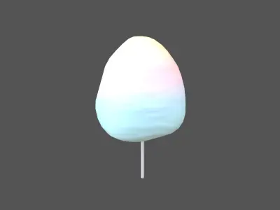 Cotton Candy V1 006 Low-poly 3D model