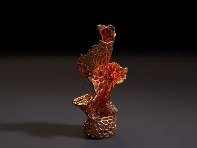 Abstract vase Voronoi 3D print model