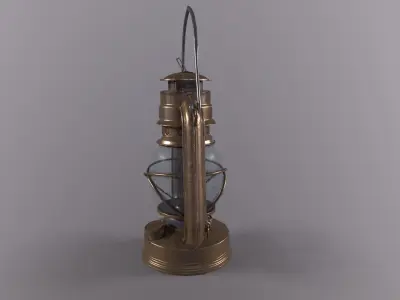 oil lamp Low-poly 3D model order