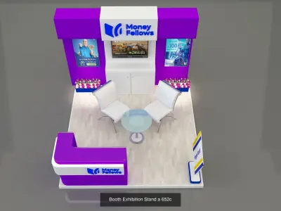 Booth Exhibition Stand G25 3D Model Pack