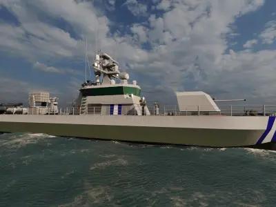 COAST GUARD SHIP PATROL 3D model