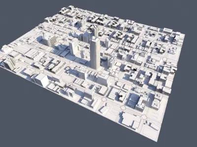 City block 3D model