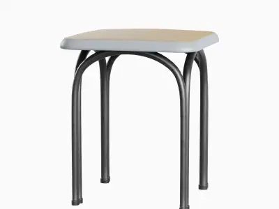 Steel Stool 04 3D model