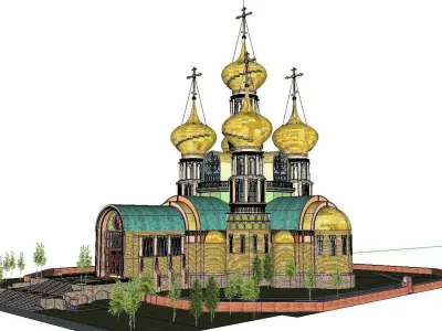 Architecture-Religion-God-Culture-Temple-053 russian orthodox... 3D model