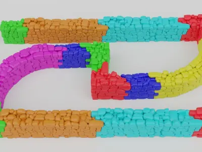 Country Style Walls Low-poly 3D model