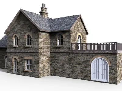 Railway station 2 3D model