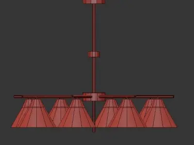 AK752 glass pendant light for living room 3D model